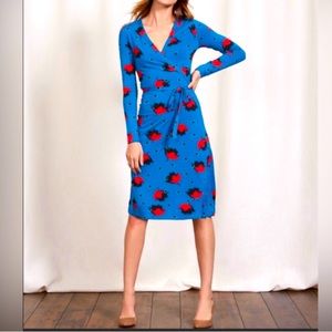 Boden Floral Wrap Dress